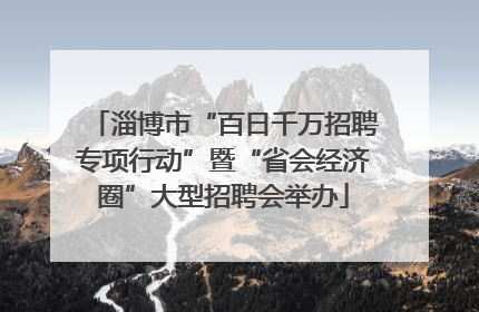 淄博市“百日千万招聘专项行动”暨“省会经济圈”大型招聘会举办